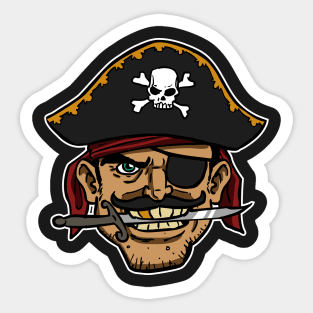 cool pirates black Sticker